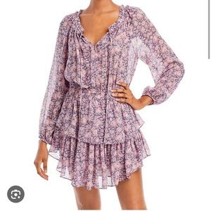 Love Shack Fancy Popover Dress in Blushing Berries